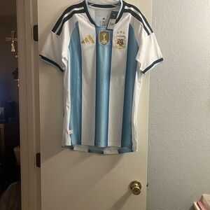 adidas Blue and White Men's Jersey